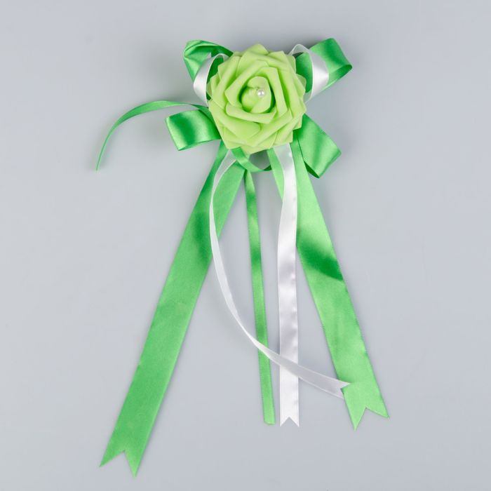 Украшение «Роза» на ручки и зеркала авто, зелёное