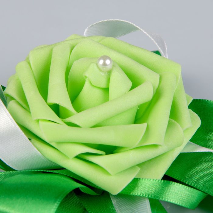 Украшение «Роза» на ручки и зеркала авто, зелёное