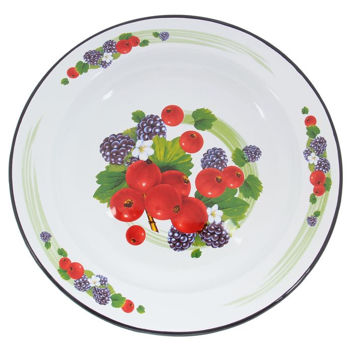 Блюдо 2 л "Сочные ягоды", цвет белый