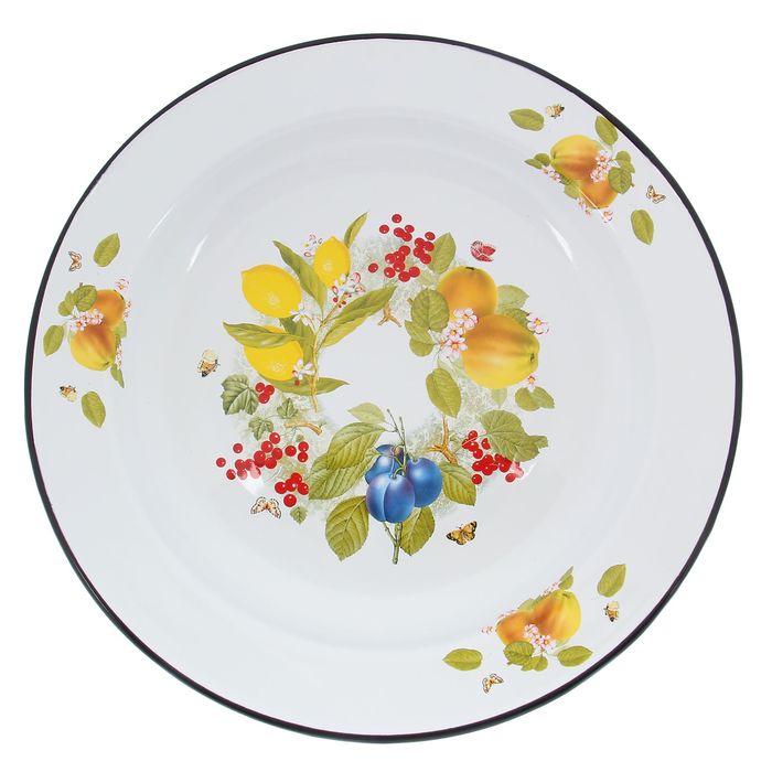 Блюдо 2 л "Фруктовый сад", цвет белый