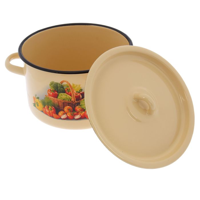 Набор кастрюль "Сентябрь", 3 предмета: 1,5 л, 2,9 л, 4,5 л, цвет кремовый