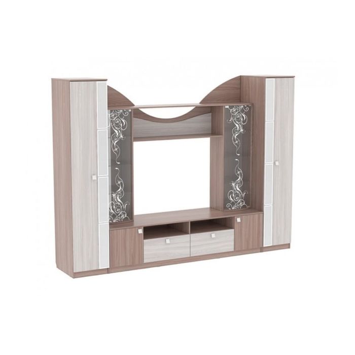 Шкаф одностворчатый "Гармония", ясень шимо тёмный/ясень шимо светлый