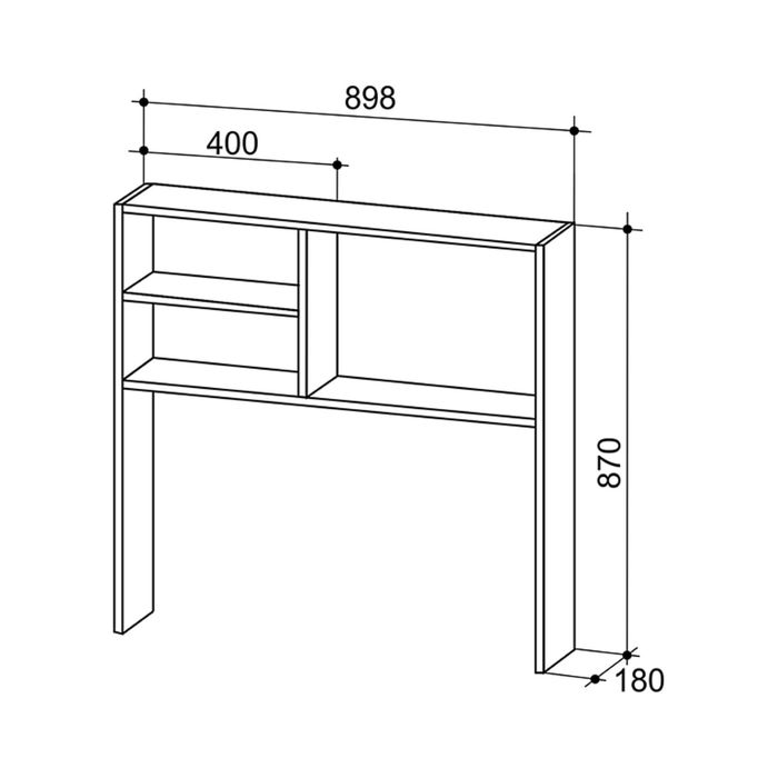 Надстройка 900 "Галерея", ясень шимо тёмный