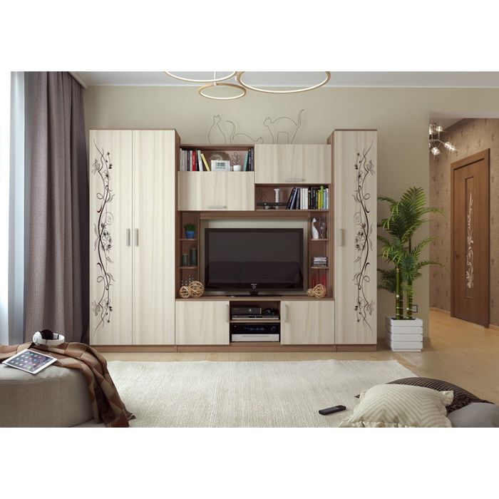 Шкаф одностворчатый "Натали", ясень шимо тёмный/ясень шимо светлый