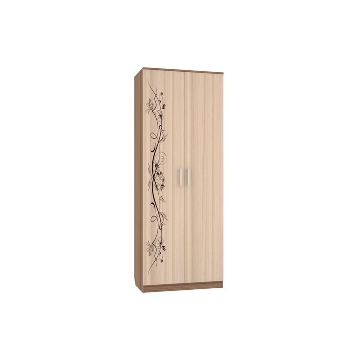 Шкаф двустворчатый "Натали", ясень шимо тёмный/ясень шимо светлый