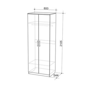 

Шкаф двустворчатый "Натали", ясень шимо тёмный/ясень шимо светлый