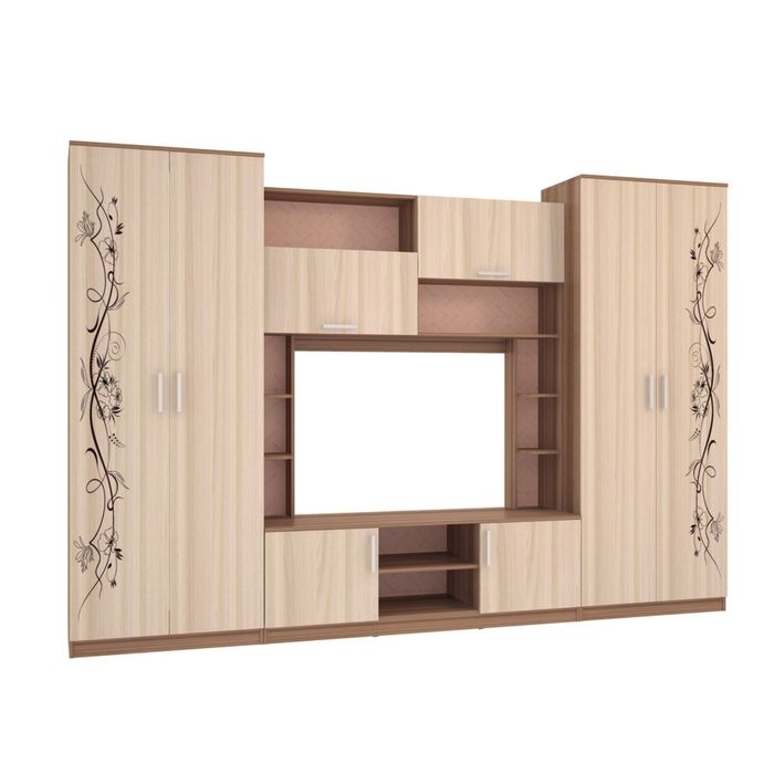 Шкаф двустворчатый "Натали", ясень шимо тёмный/ясень шимо светлый