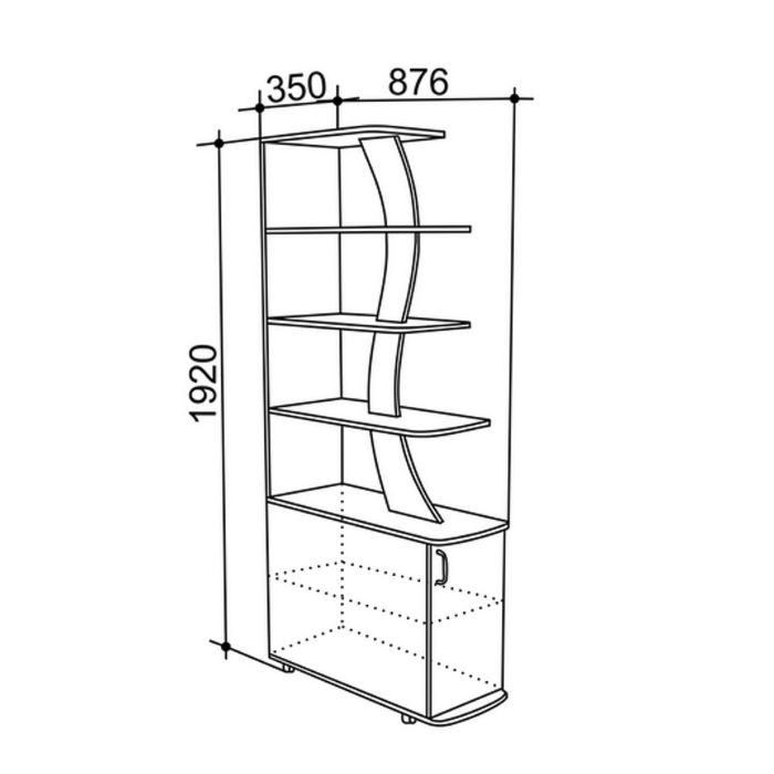 Полка "Стойка 5", дуб сонома
