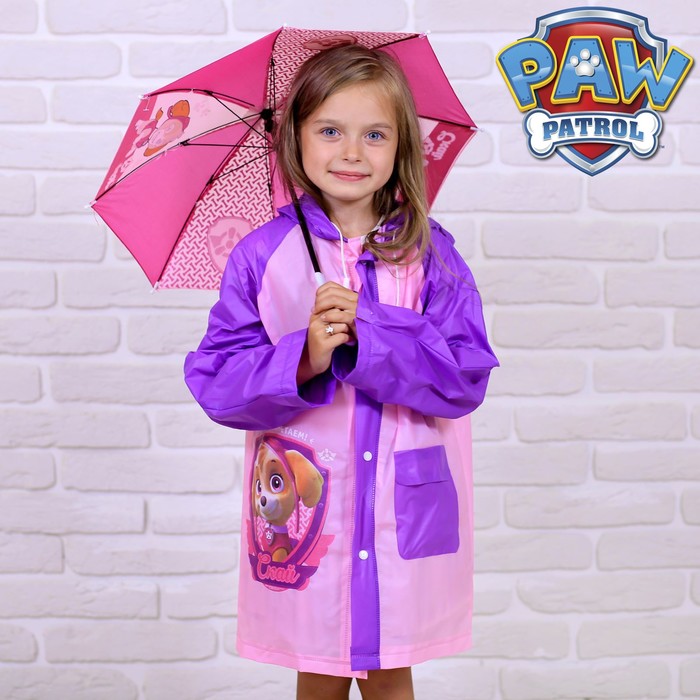 Щенячий патруль. Дождевик детский "Давай Полетаем!" , р-р S, рост 92-98 см