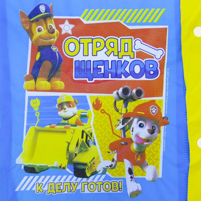 Щенячий патруль. Дождевик детский "Отряд щенков" , р-р S, рост 92-98 см
