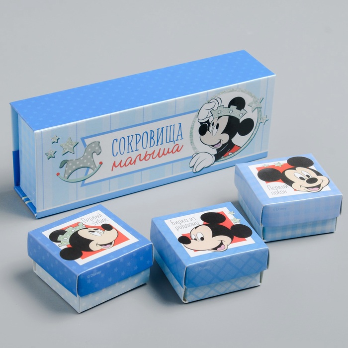 Набор памятных коробочек в пенале "Сокровища малыша", Дисней Беби, Микки Маус и друзья
