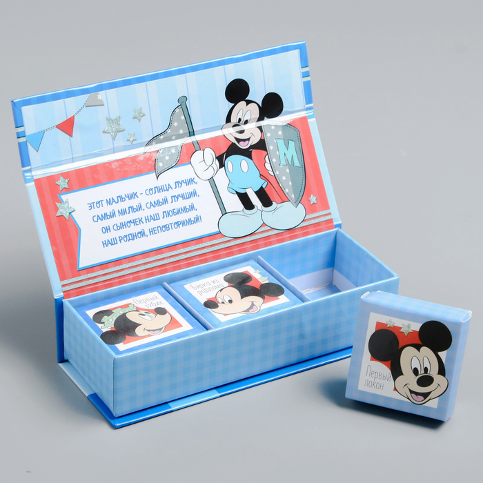 Набор памятных коробочек в пенале "Сокровища малыша", Дисней Беби, Микки Маус и друзья