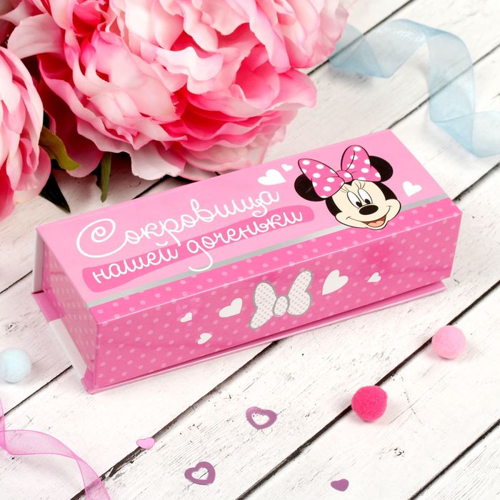 Набор памятных коробочек в пенале "Сокровища нашей доченьки", Минни Маус