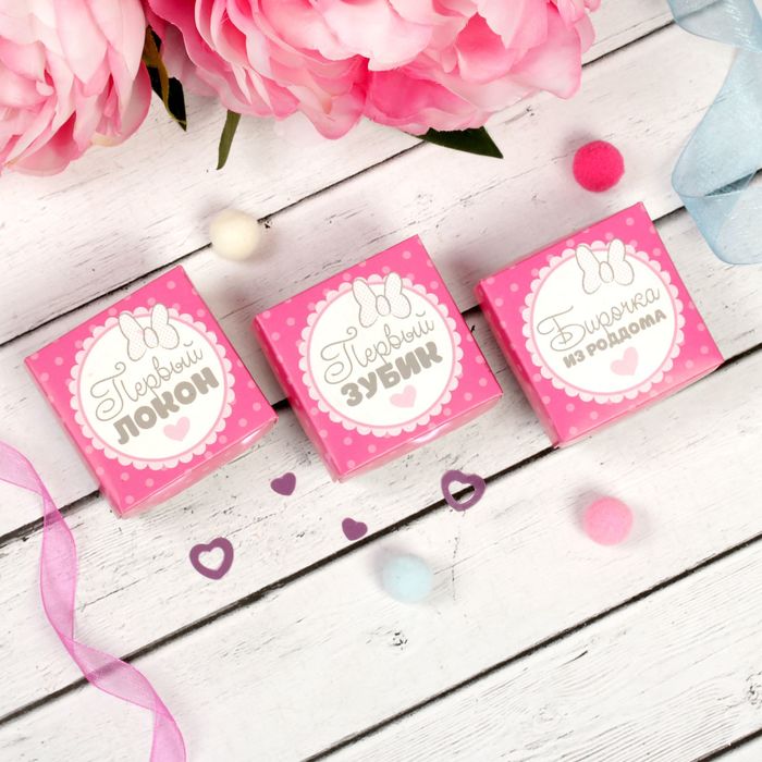 Набор памятных коробочек в пенале "Сокровища нашей доченьки", Минни Маус