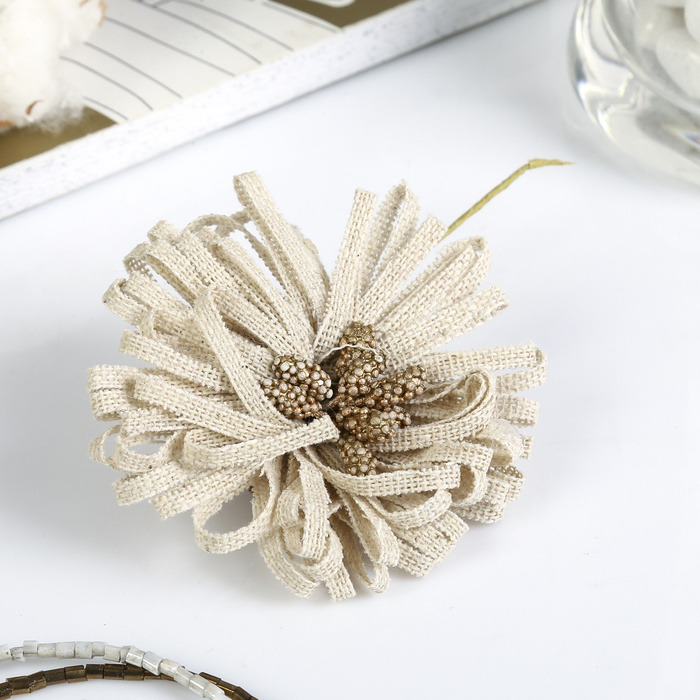 Декор для творчества Эко набор 2 цветка "Цветы-бахрома" 7х7 см