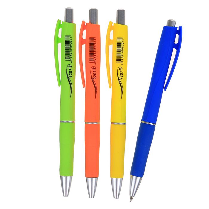 Ручка шариковая авт 0,5мм Vinson корпус МИКС Софт стержень масляный синий