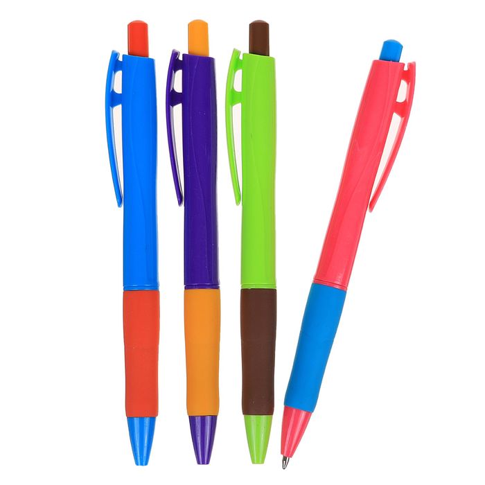 Ручка шариковая автоматическая 0,7 мм Vinson корпус МИКС Смарт, стержень масляный синий