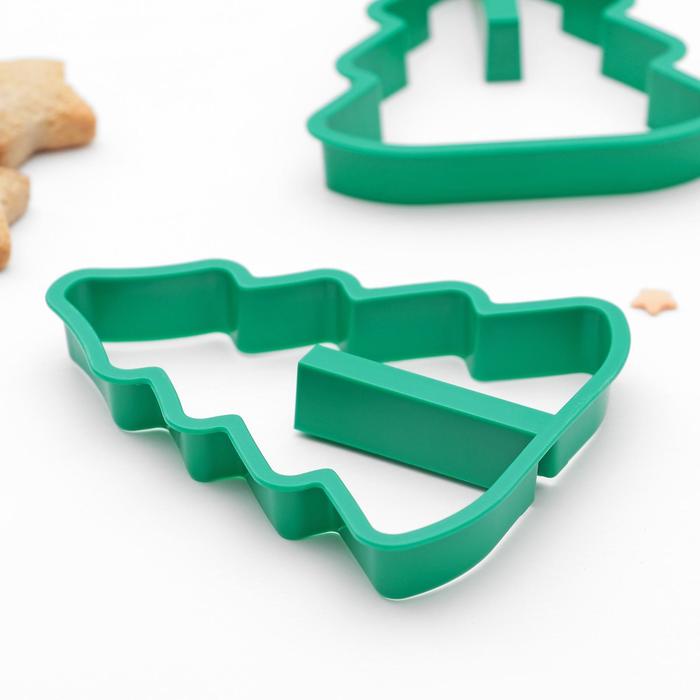 Набор форм для печенья 2 шт "Ёлочка 3D"