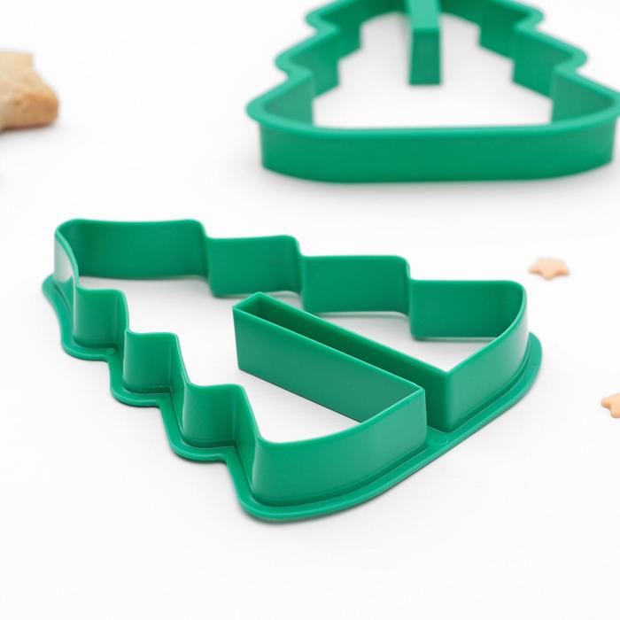 Набор форм для печенья 2 шт "Ёлочка 3D"