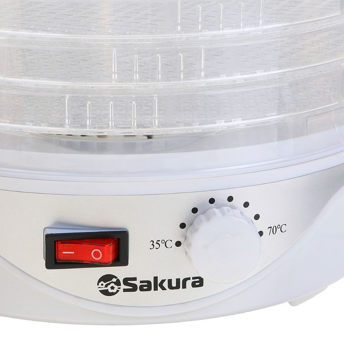 Сушилка для овощей и фруктов Sakura SA-7805, 250 Вт, 5 ярусов, механическое управление