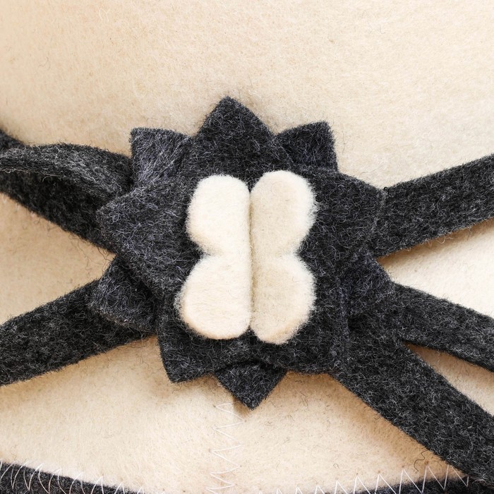 Шапка банная «Дамская», войлок, белая