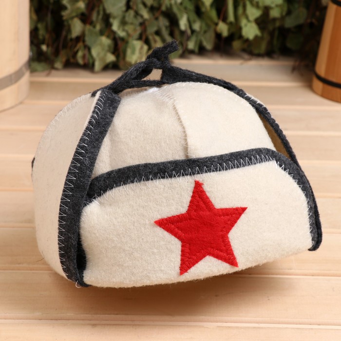 Банная ушанка СО ЗВЕЗДОЙ