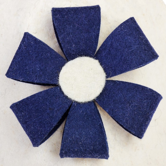 Банная шапка (колпак) ЦВЕТОК БОЛЬШОЙ синий