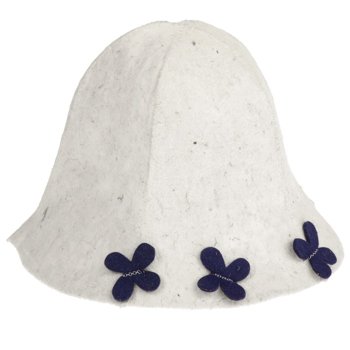Банная шапка (колпак) БАБОЧКА с синими цветами