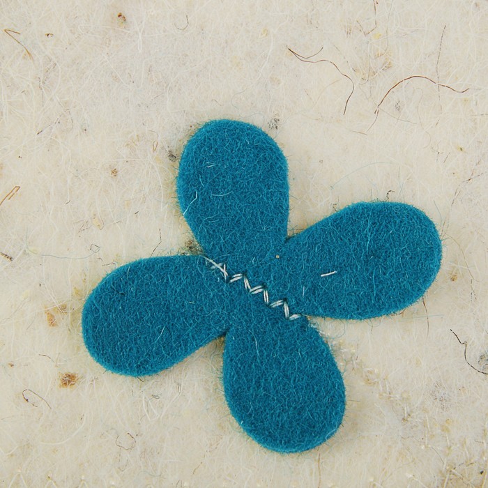 Банная шапка (колпак) БАБОЧКА с синими цветами