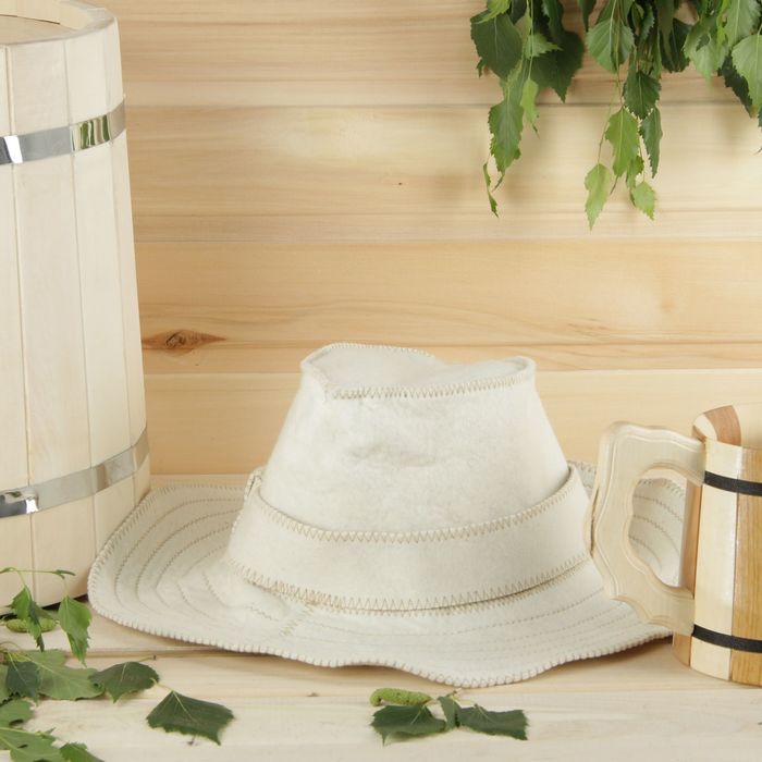 Банная шапка (колпак) "Джентльмен", люкс мягкий