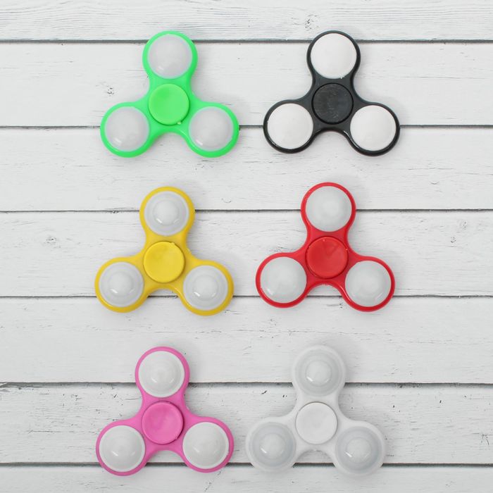 Спиннер "Бумеранг" световая, цвета МИКС