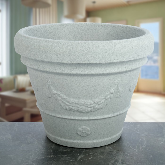 Ваза декоративная 80 л "Виола", цвет белый гранит