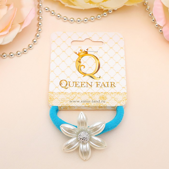 Резинка для волос "Беляночка", серебро, микс