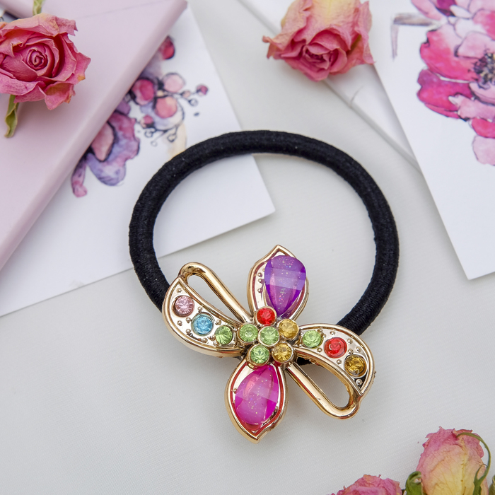 Резинка для волос "Радужная", цветок