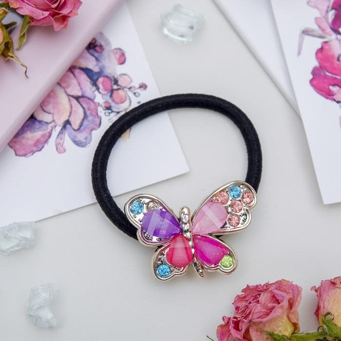 Резинка для волос "Радужная", бабочка