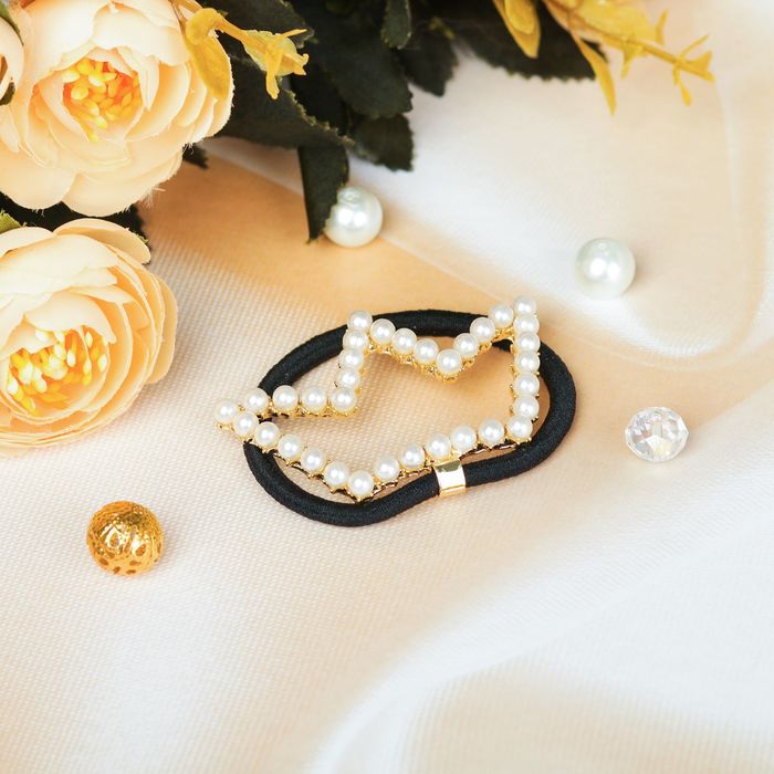 Резинка для волос "Либерти", корона, жемчужины