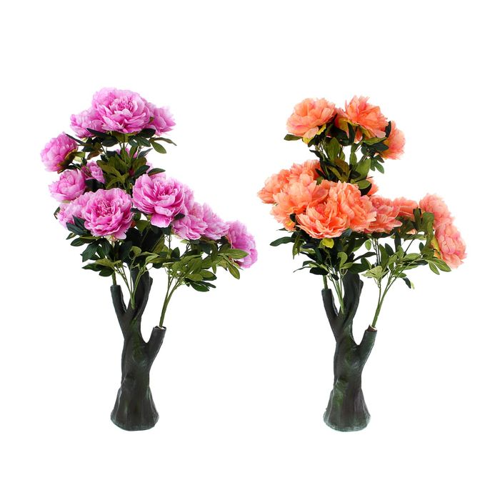 Куст искусственный "Пион" микс