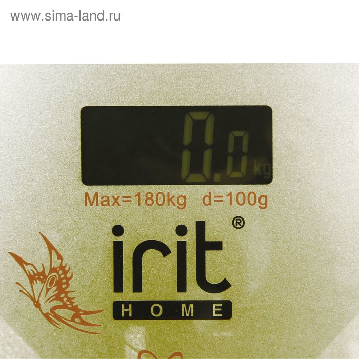 

Весы напольные Irit IR-7258, электронные, до 180 кг, рисунок "цветы"
