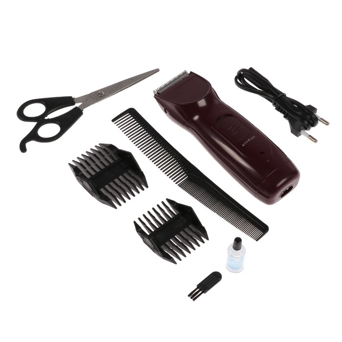 Машинка для стрижки Irit IR-3351, 2 насадки-гребня, нержавеющая сталь