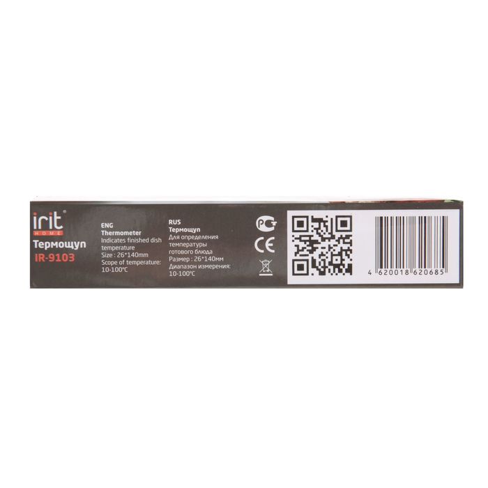 Термощуп Irit IR-9103, 10-100ºС,стекло/нержавеющая сталь