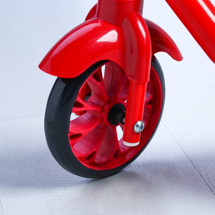 Щенячий патруль. Самокат "МАРШАЛ", 2017 музыка, свет, три колеса PVC d=130/110 мм, цвет красный