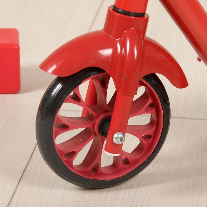 Щенячий патруль. Самокат "МАРШАЛ", 2017 музыка, свет, три колеса PVC d=130/110 мм, цвет красный