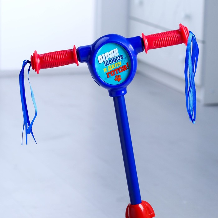 Щенячий патруль. Самокат "КРУТЫЕ ЩЕНКИ" 2017 музыка, свет, три колеса PVC d=130/110 мм,