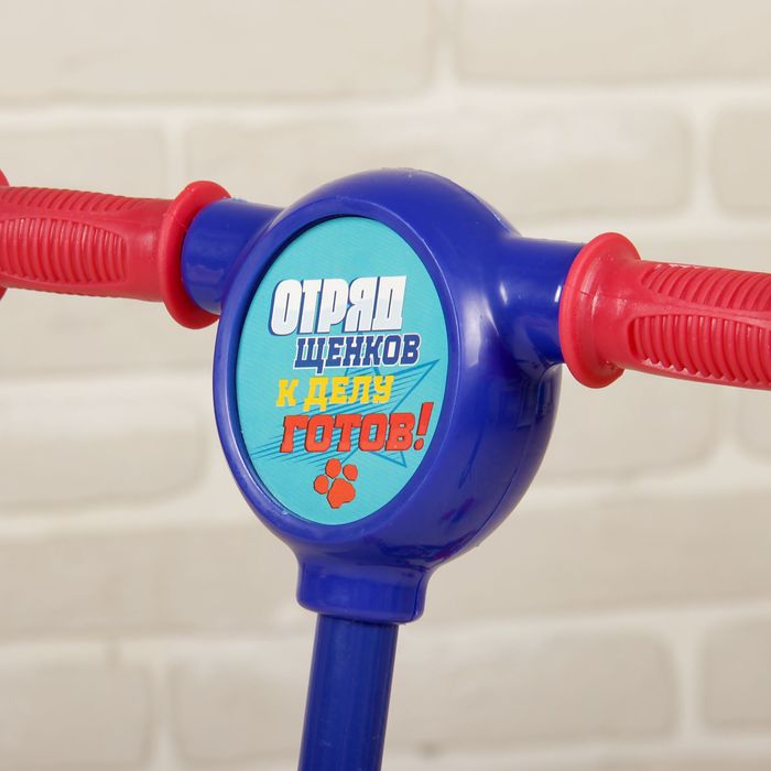 Щенячий патруль. Самокат "КРУТЫЕ ЩЕНКИ" 2017 музыка, свет, три колеса PVC d=130/110 мм,