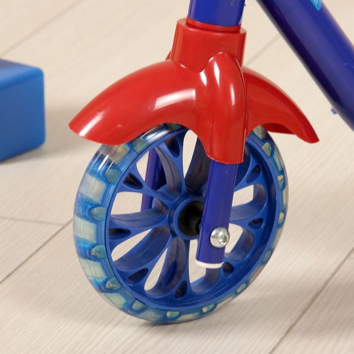 Щенячий патруль. Самокат "КРУТЫЕ ЩЕНКИ" 2017 музыка, свет, три колеса PVC d=130/110 мм,