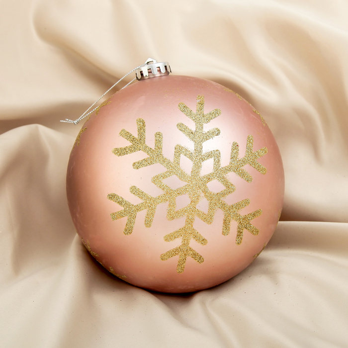 Новогодний шар "Снежинка", розовый