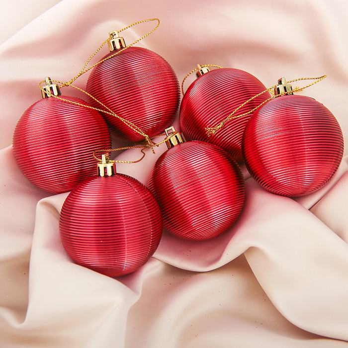 Новогодние шары "Таласса" (набор 6 шт.), красные