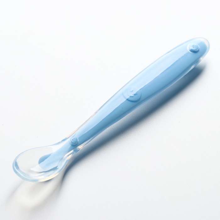 Ложка детская для кормления силиконовая, от 5 мес., цвет пастельно-розовый