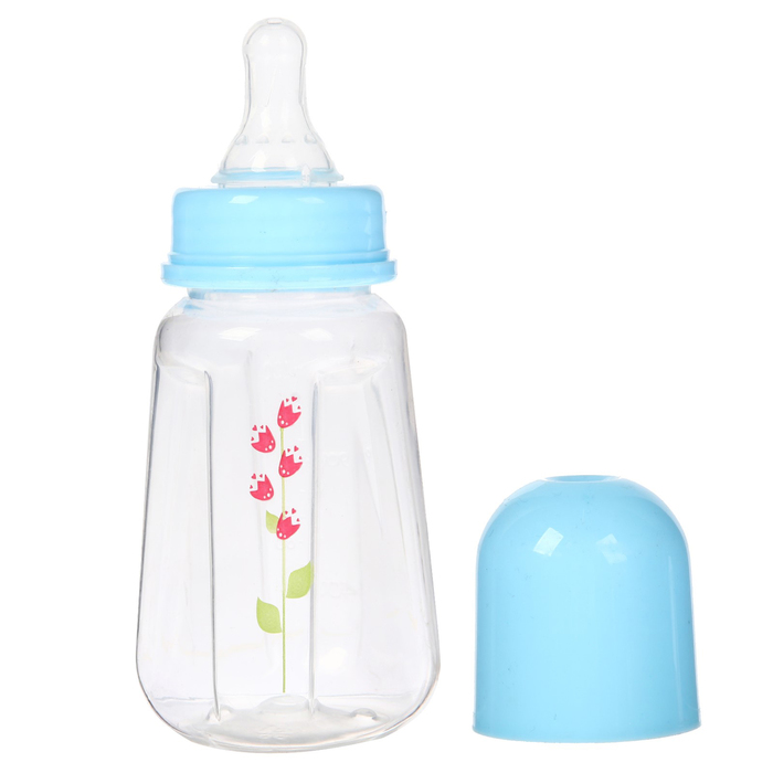 Бутылочка для кормления, 120 мл, от 0 мес., цвет голубой