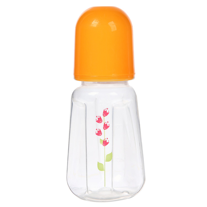 Бутылочка для кормления, 120 мл, от 0 мес., цвет оранжевый